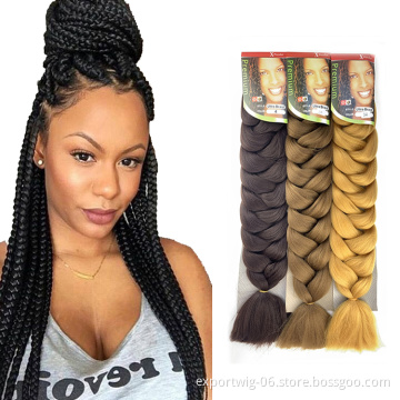 41inch 165g Jumbo Attachments Hair Extension Braids For African Crochet Yaki Box Omber High Temperature Synthetic Braiding Hair